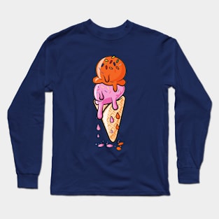 Scoop of Summer - Illustration Ice Cream Long Sleeve T-Shirt